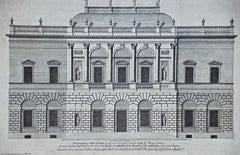 18th C. Architectural Engraving from "Vitruvius Britannicus" by Colen Campbell