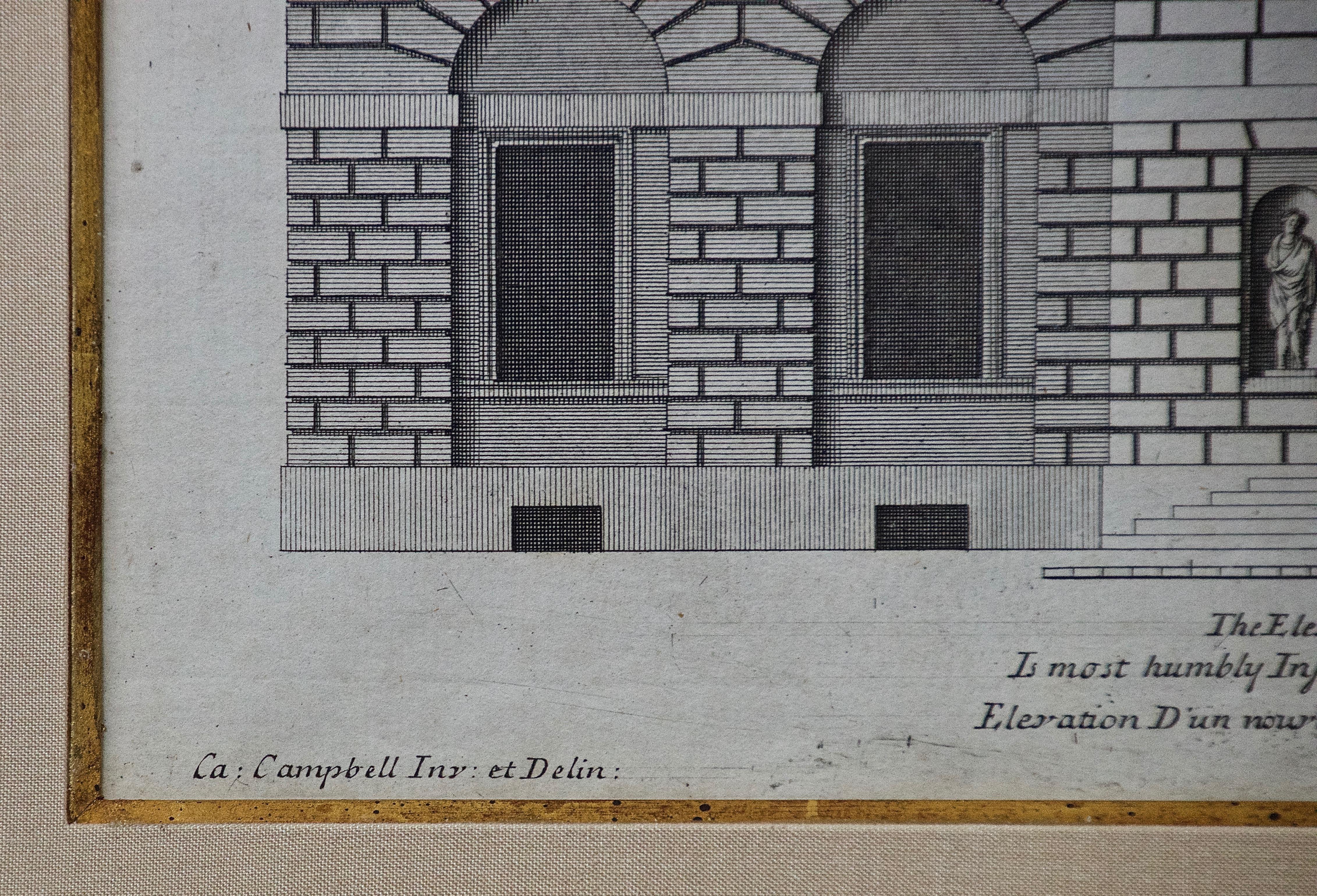 18th C. Architectural Engraving from 