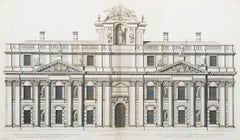 Royal Hospital att Greenwich to the River /// "Vitruvius Britannicus" Engraving