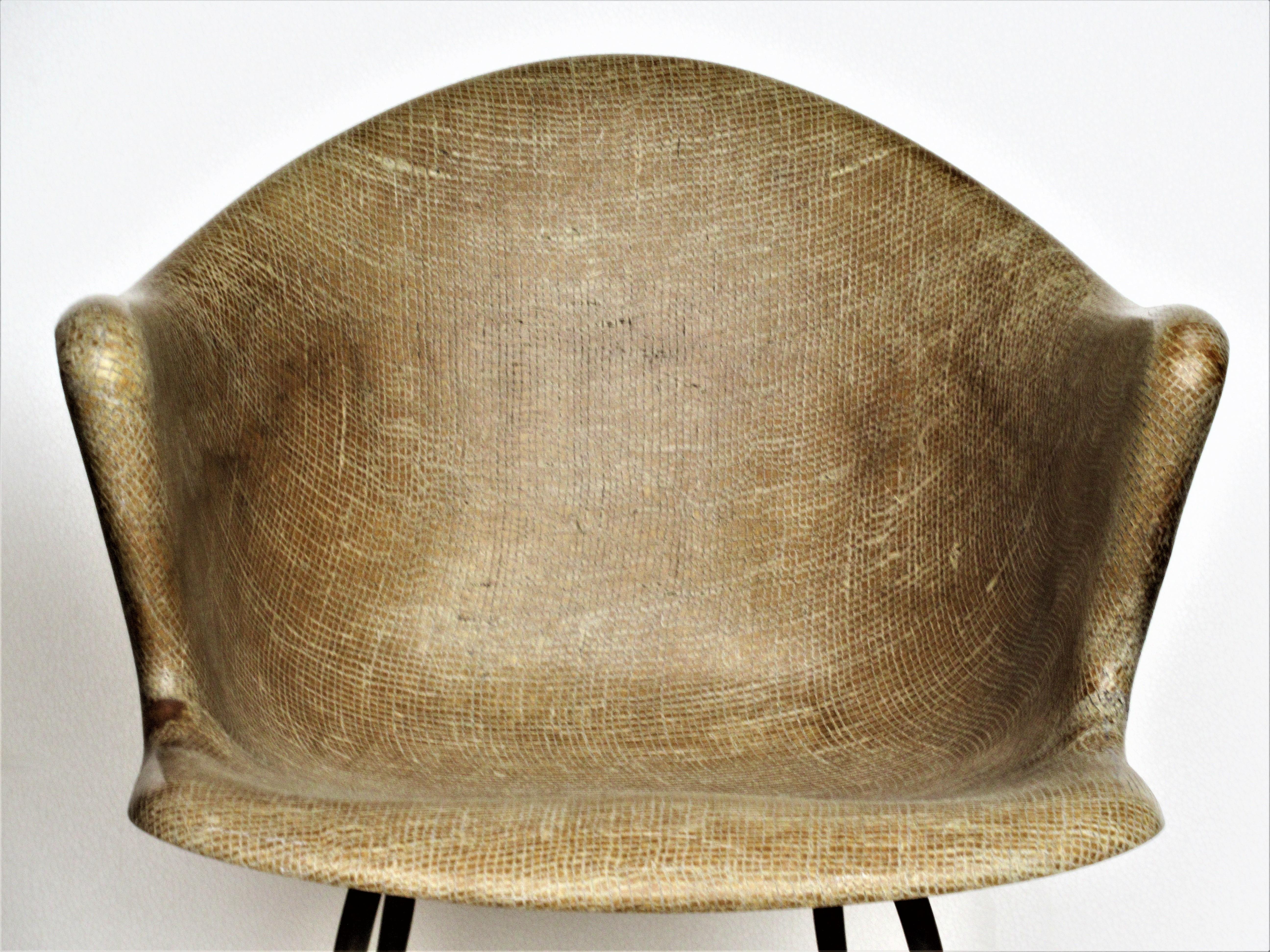 Mid-Century Modern Coles Steel Modernist Fiberglass Bucket Chairs