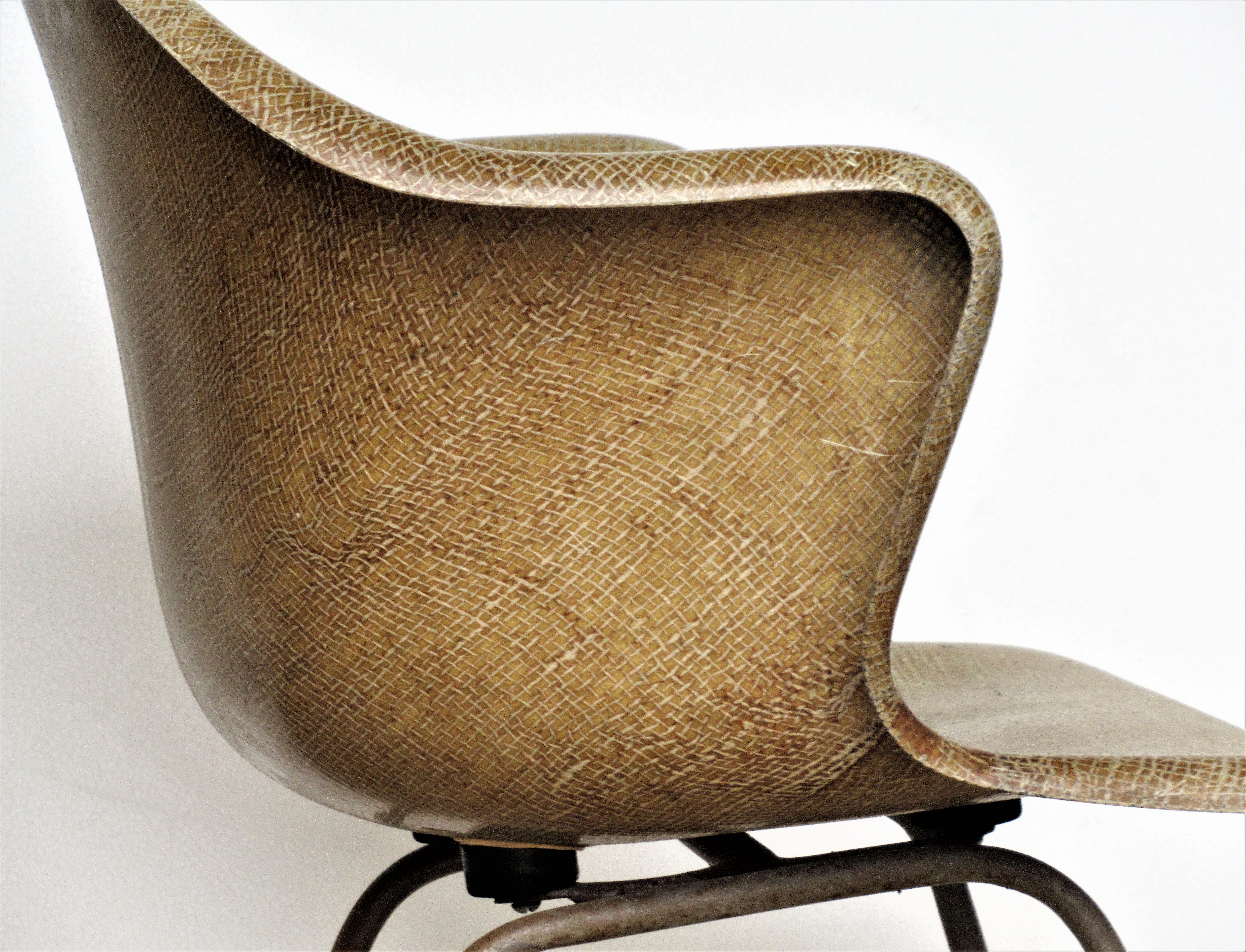 20th Century Coles Steel Modernist Fiberglass Bucket Chairs