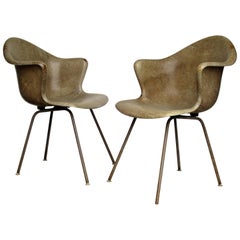 Coles Steel Modernist Fiberglass Bucket Chairs