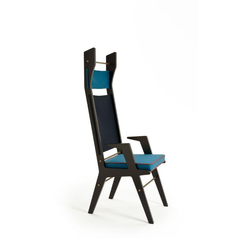 Colette armchair Tourquoise - blue - Tourquoise by Colé Italia with Lorenza Bozzoli
( Custom Made Product )
Dimensions: H.157 D.66,5 W.55 cm
Materials: High back little armchair in MDF black lacquered structure; upholstered seat and back

Also