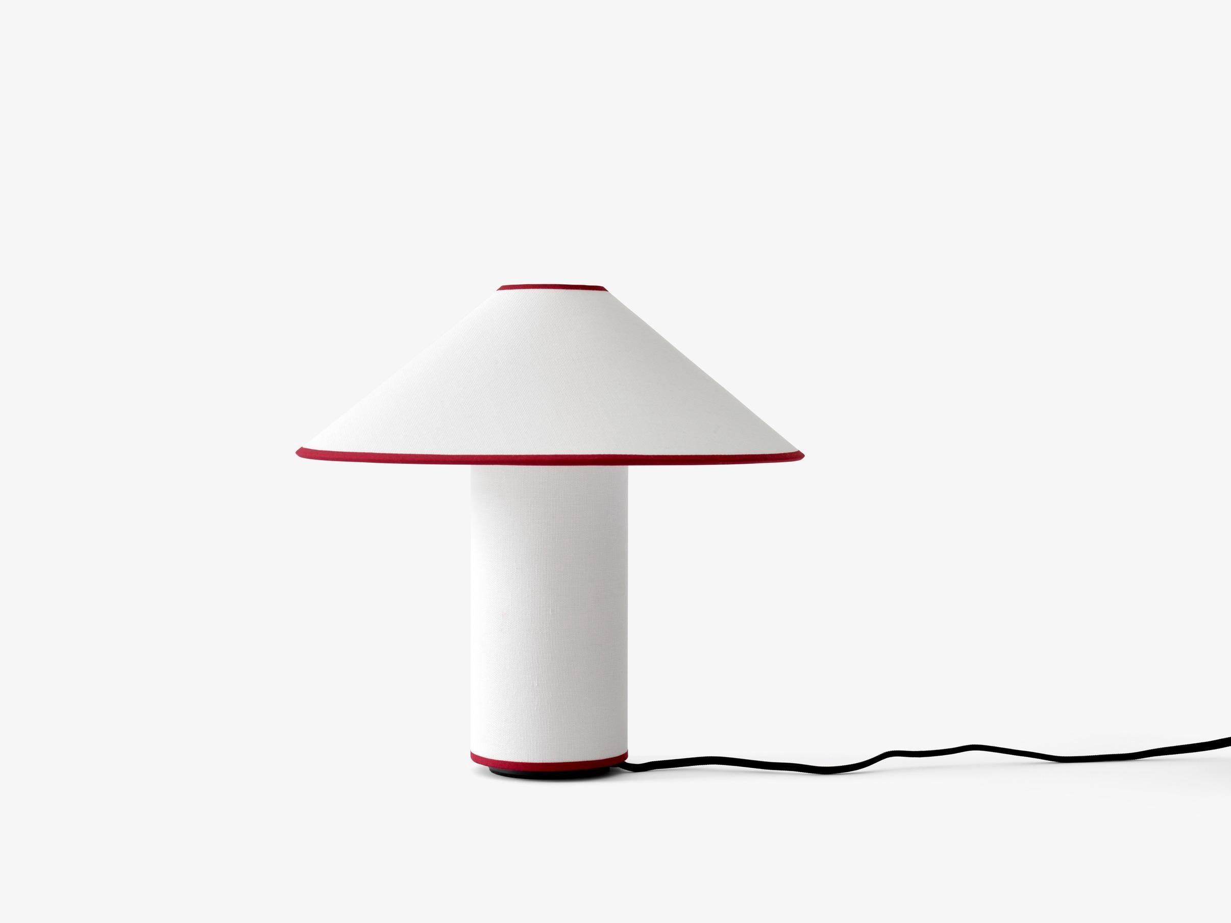 PVC Colette ATD6, White & Merlot, Table Lamp for &Tradition For Sale