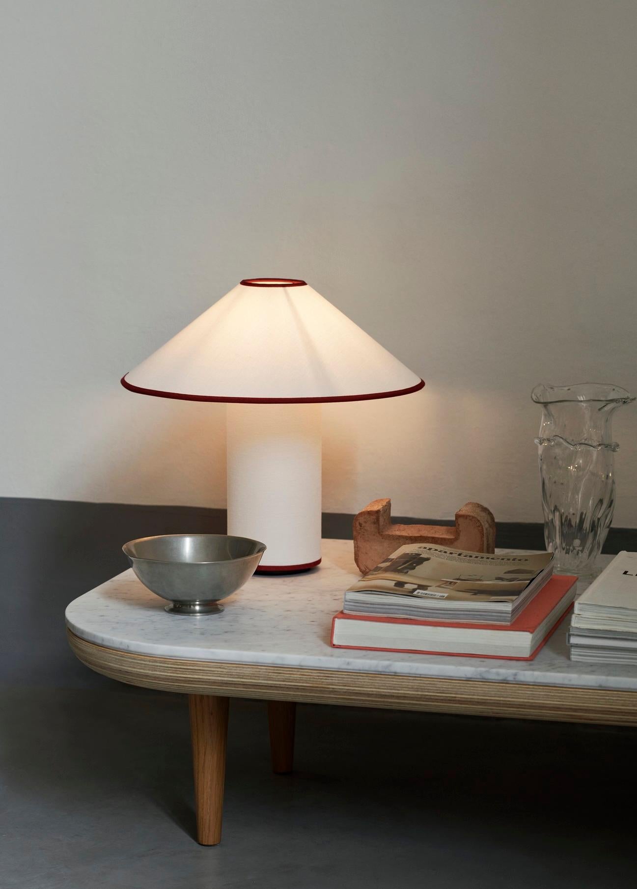 Danish Colette ATD6, White & Merlot, Table Lamp for &Tradition For Sale