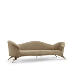Colette Floral Metal Base Sofa