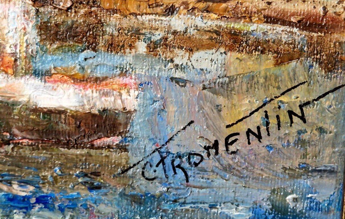 Abseits der großen Galerien befindet sich ein wunderschönes Gemälde aus der Zeit um 1980, das den Hafen von Honfleur in Frankreich zeigt. Dieses bescheidene Kunstwerk im Format eines Impressionisten flüstert Geschichten über den ruhigen Hafen.