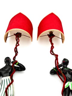 Colette Guéden (1905-2000) Paire d'appliques Céramique 1950