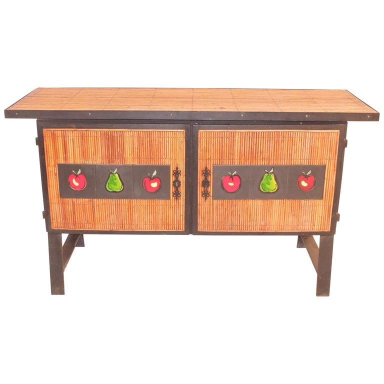 Colette Gueden French Buffet Cabinet Credenza Bamboo Le Printemps