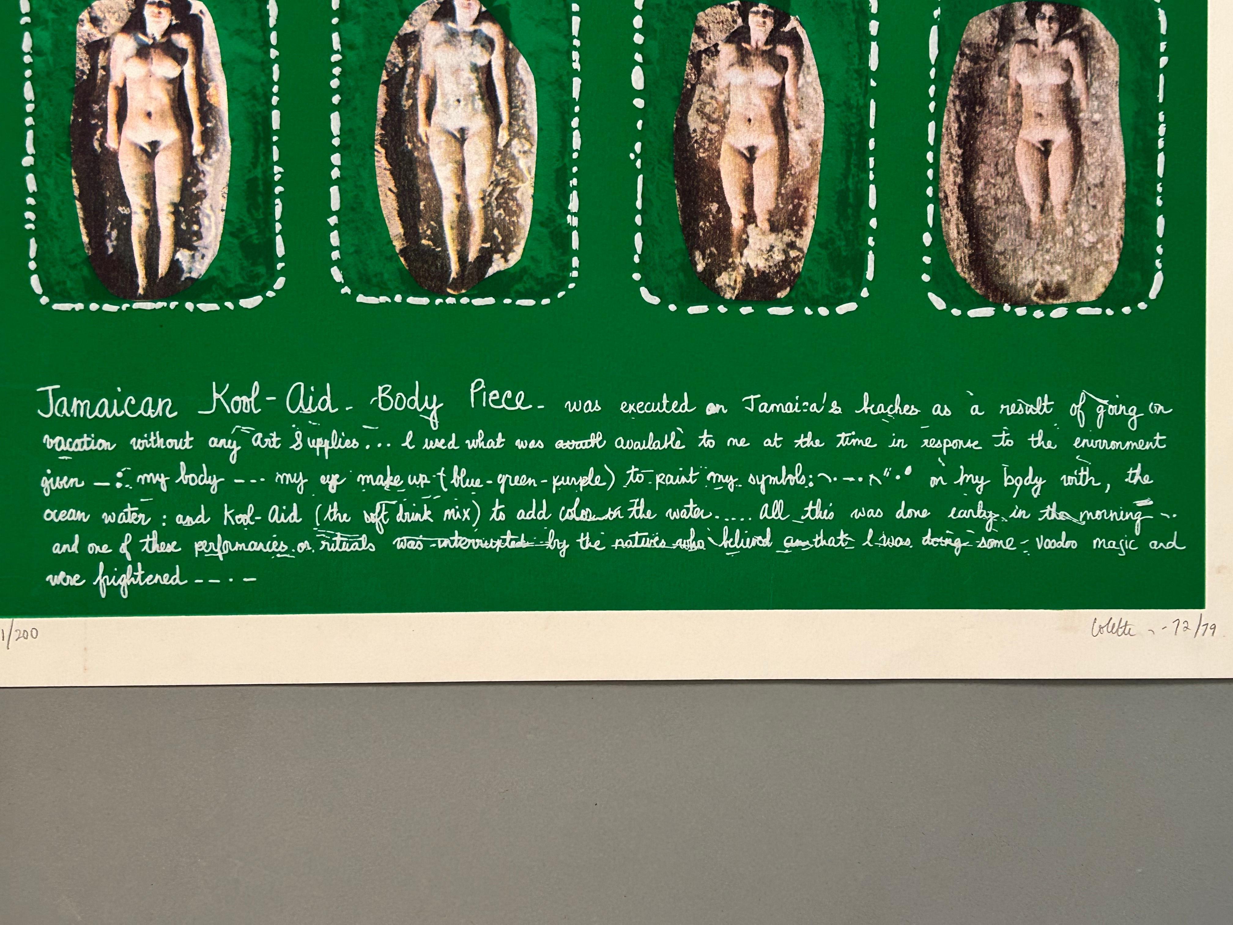 Colette Justine, Jamaikanisches Kool-Aid Körperteil Lithographie (amerikanisch) im Angebot