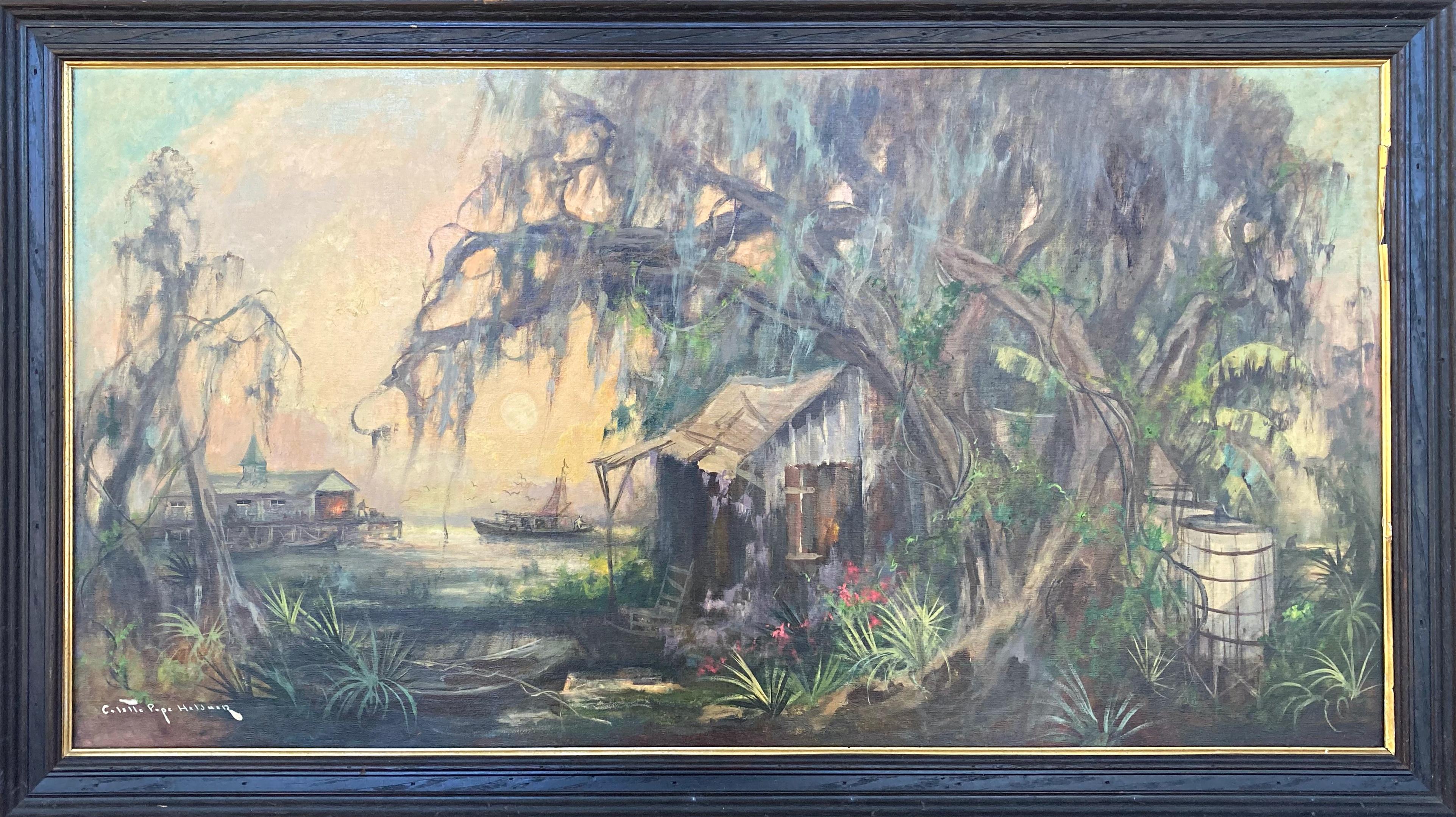 Colette Pope Heldner et son mari Knute Heldner étaient des peintres légendaires de la Nouvelle-Orléans, surtout connus pour ces scènes de marais emblématiques du sud de la Louisiane. Leurs couleurs vives et leurs coups de pinceau expressionnistes