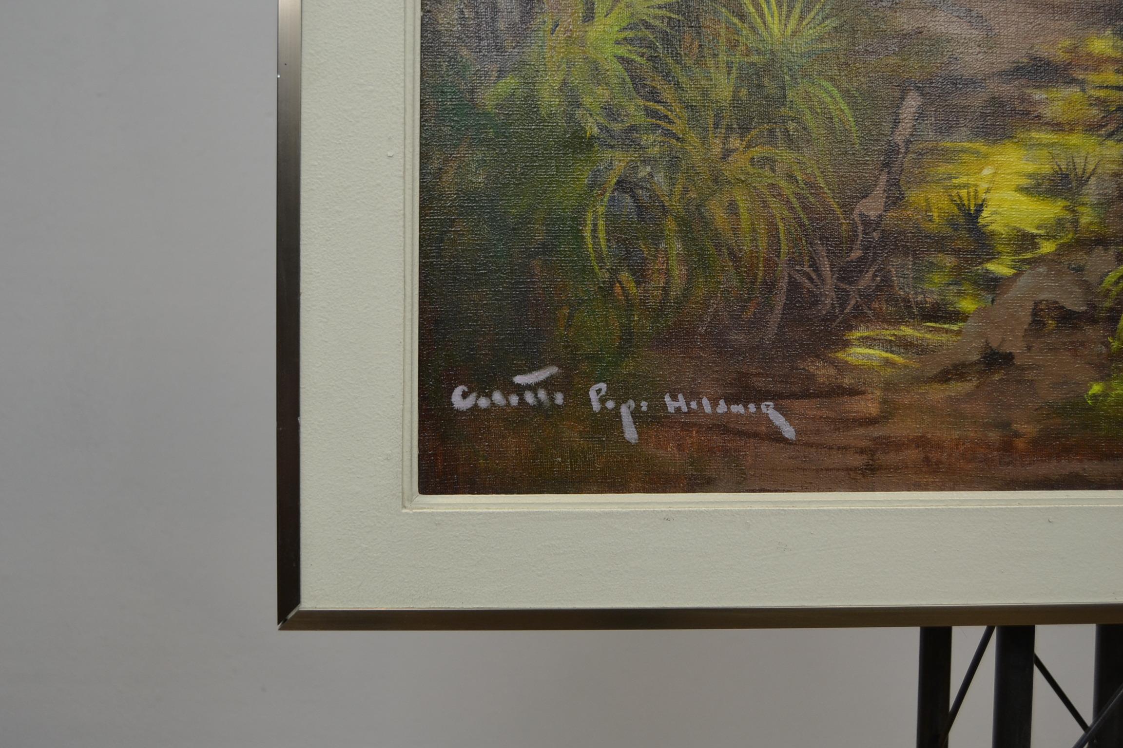 Colette Pope Heldner, Signed Oil on Canvas Painting, Swamp Idyll 7