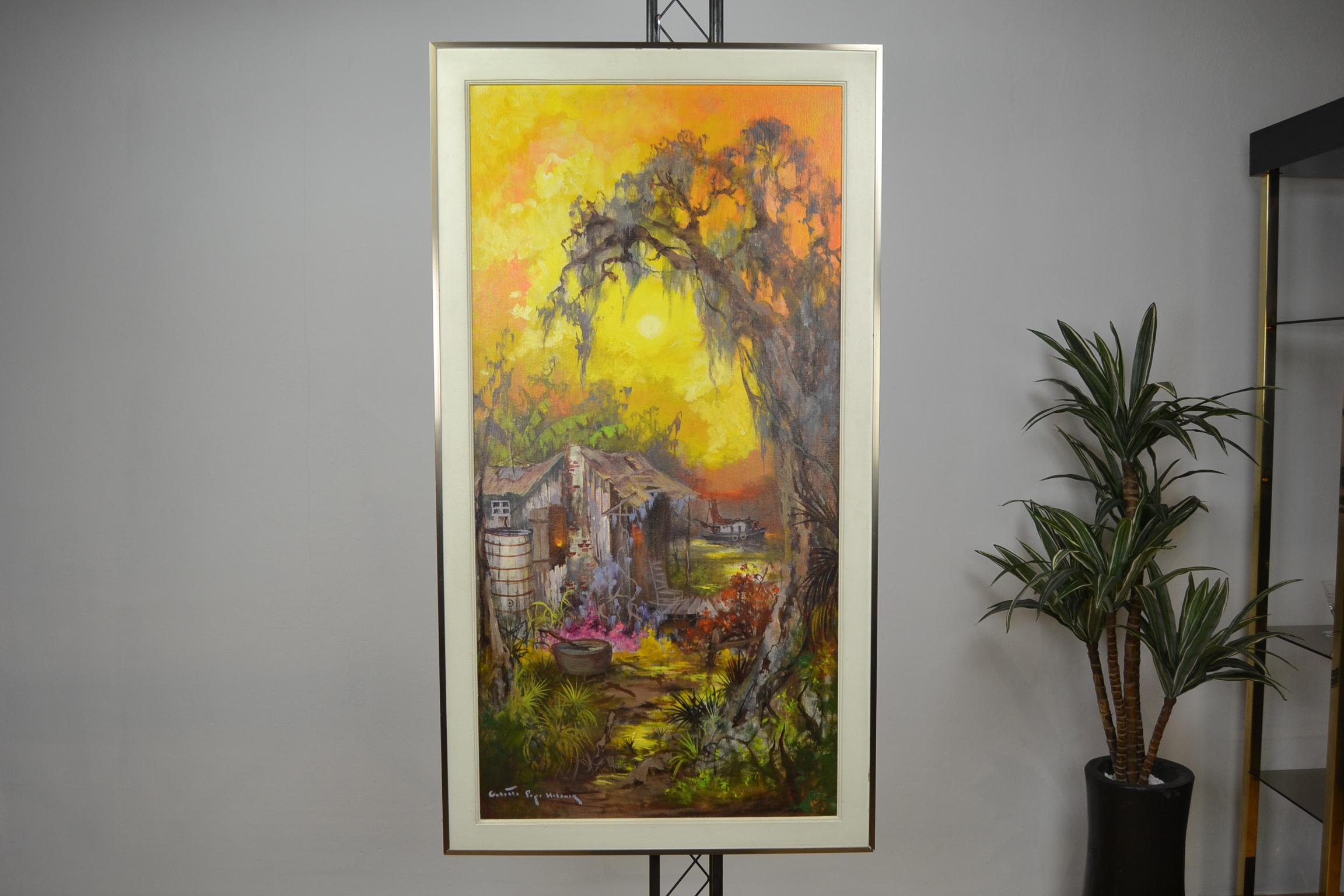 Colette Pope Heldner, Signed Oil on Canvas Painting, Swamp Idyll 12