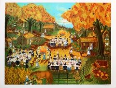 Thanksgiving, Folk Art print by Colette Raker
