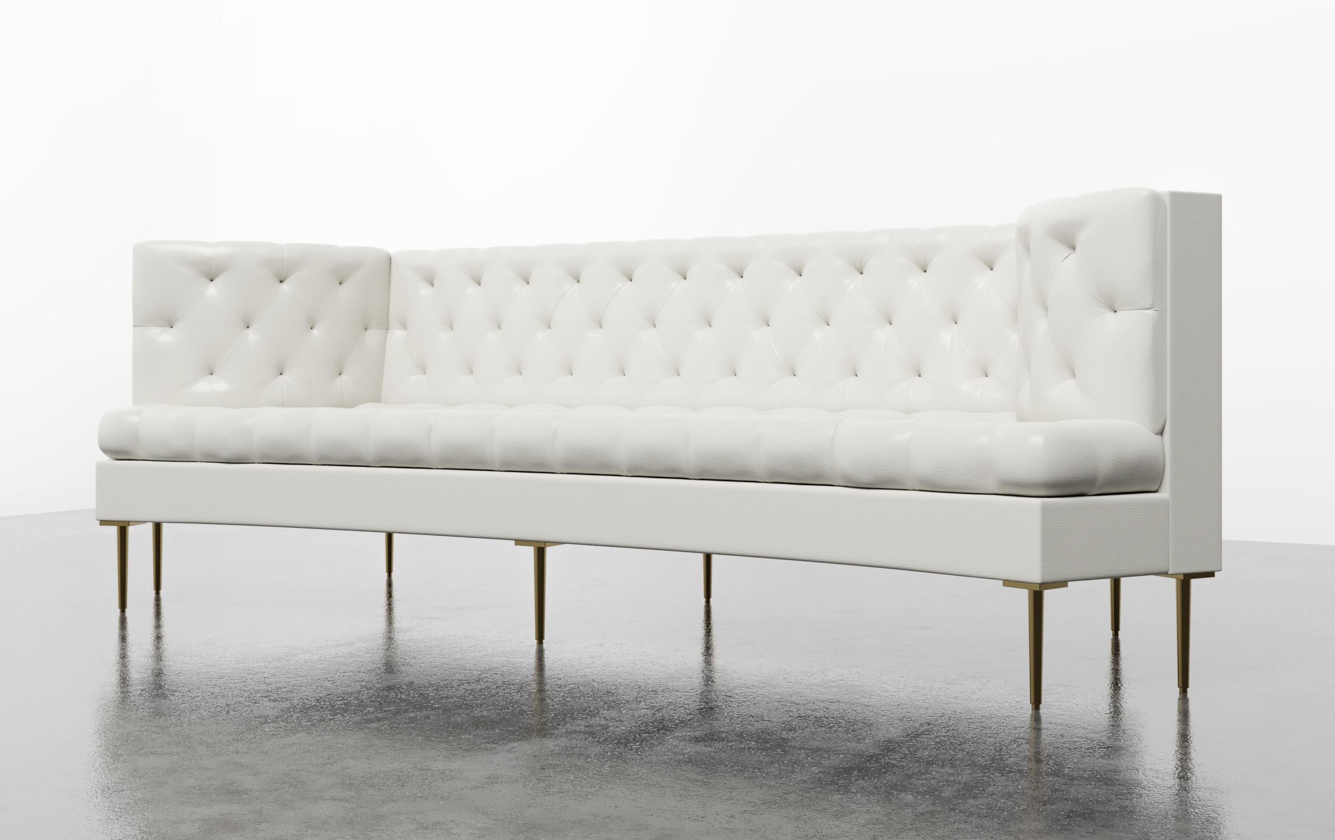 American COLETTE SOFA - Modern Tufted Sofa in Luxury Charcoal Velvet
