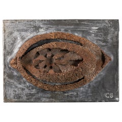 Colette Souter-Emery: "Relief N°1", patinated metal bas-relief, 1971