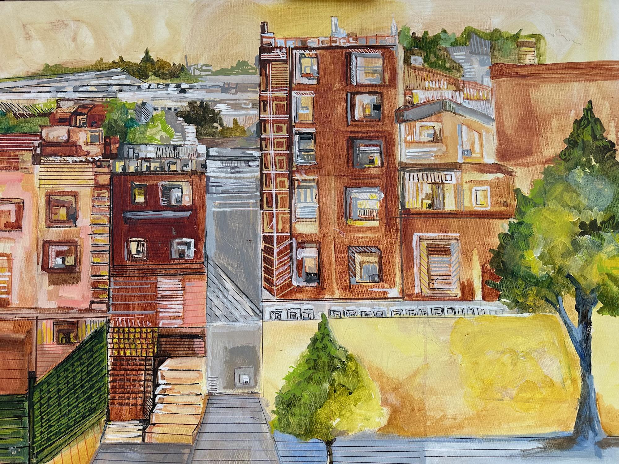 Reinas encantadoras, Pintura original - Landscape Painting Marrón de Colette Wirz Nauke