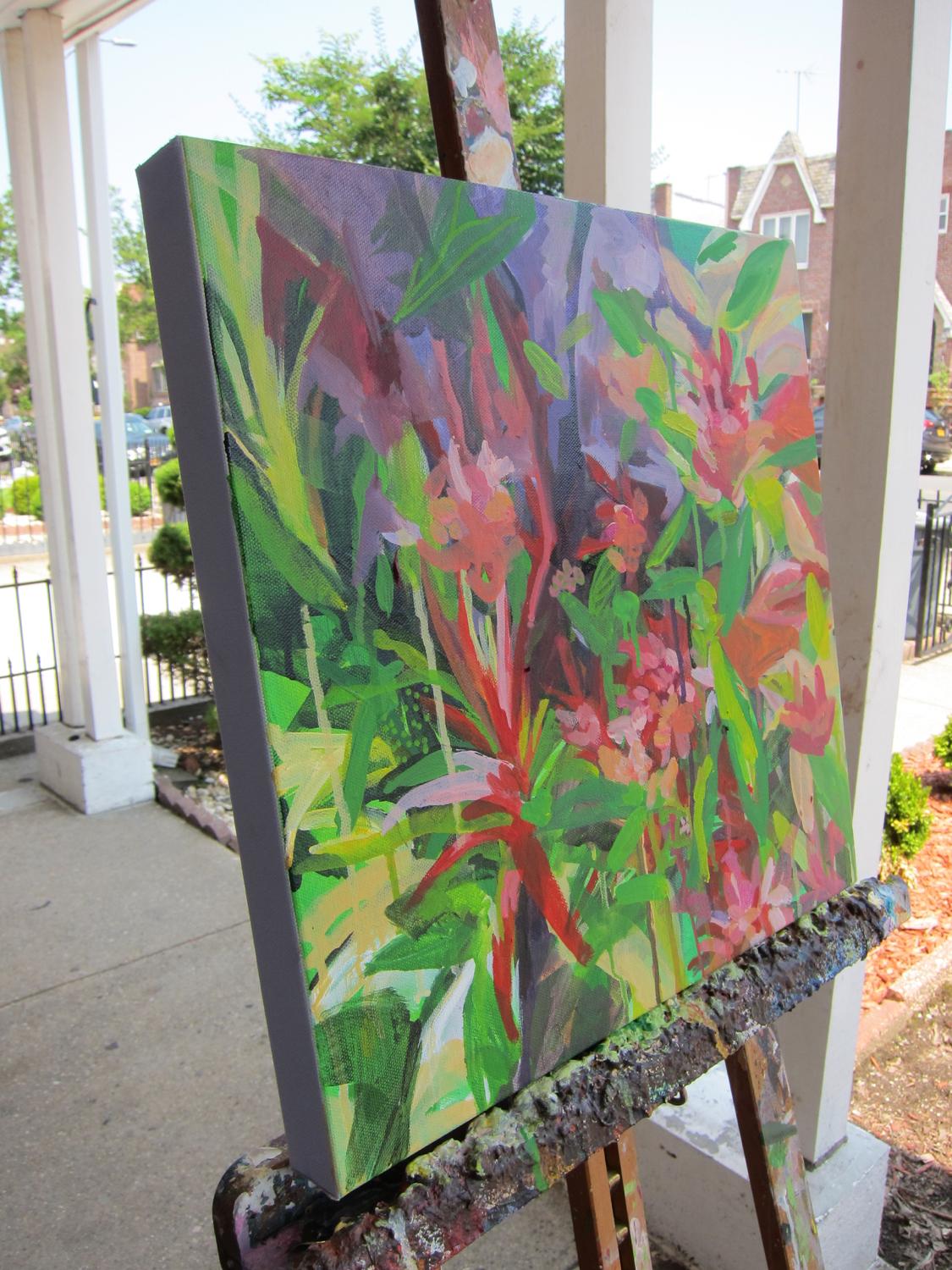 Modelli in natura, pittura astratta - Painting di Colette Wirz Nauke