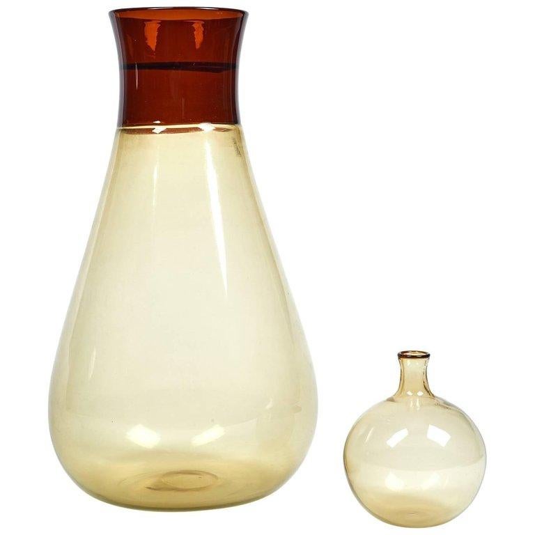 Italian Coletti Blown Glass Vase by Ludovico Diaz De Santillana, circa 1961 For Sale
