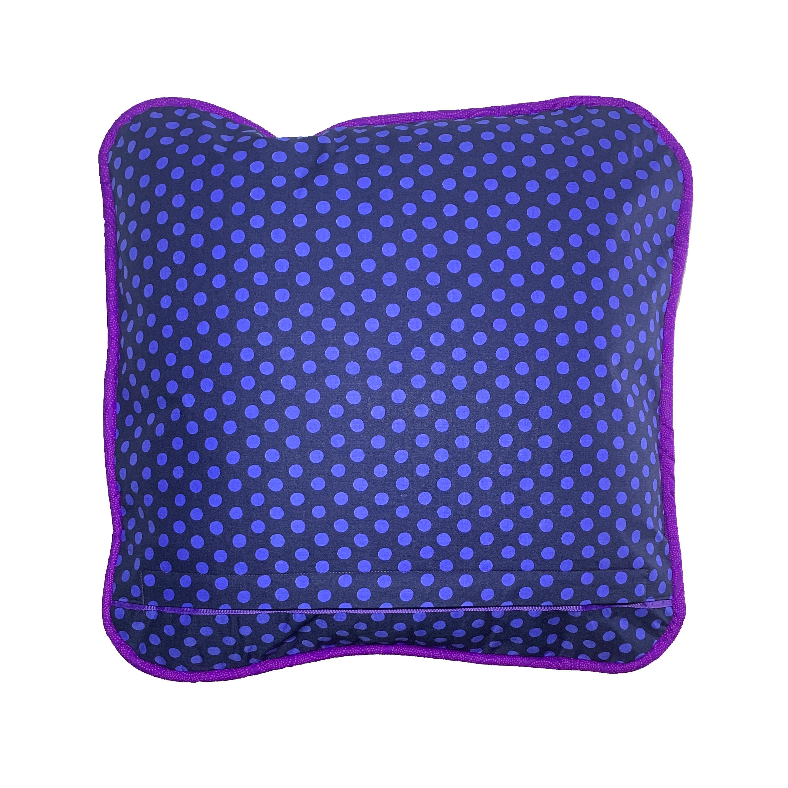 Cotton Coleus Blue Pillow For Sale