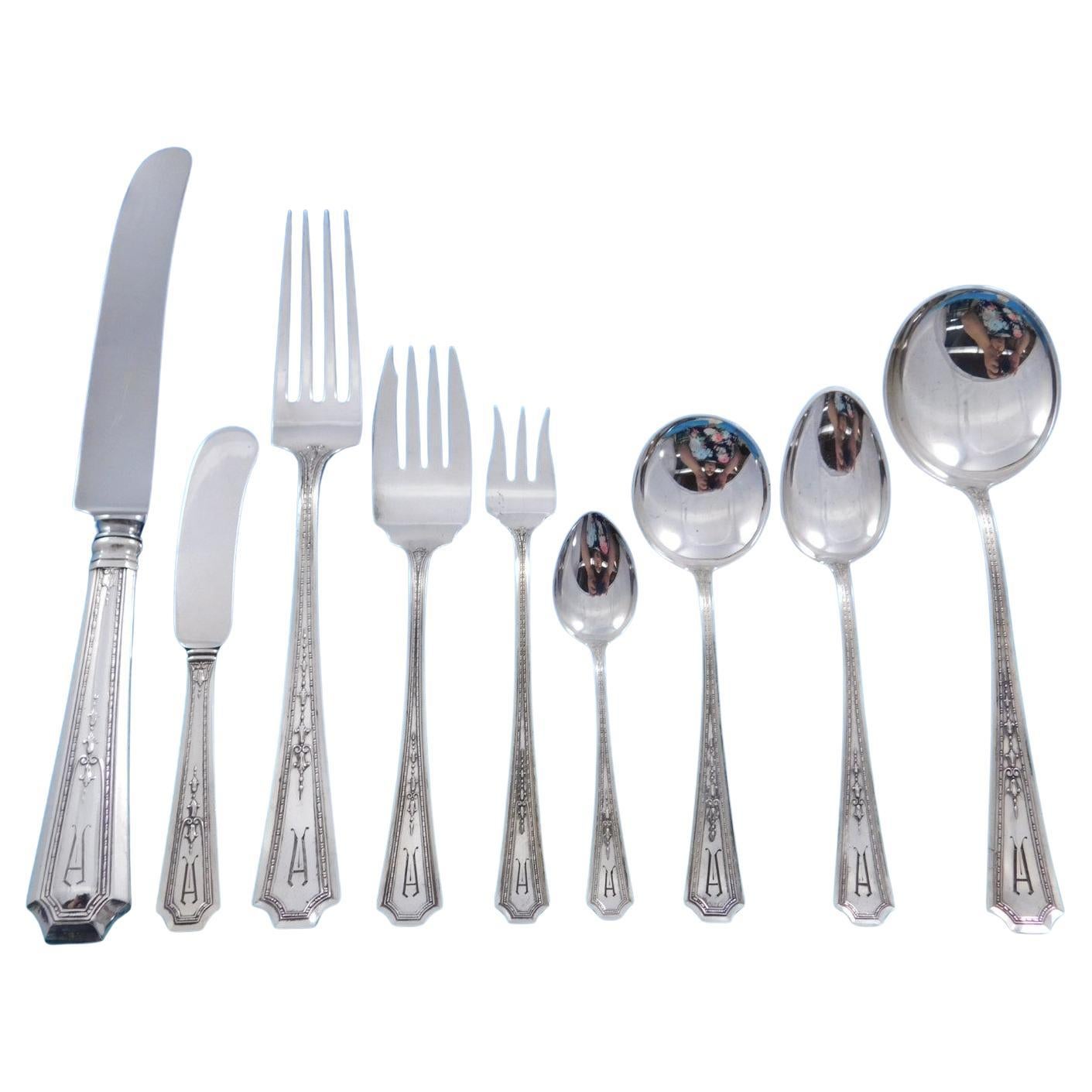 Colfax by Durgin-Gorham Juego de Cubiertos de Plata de Ley 12 Servicios 113 piezas H Mono en venta