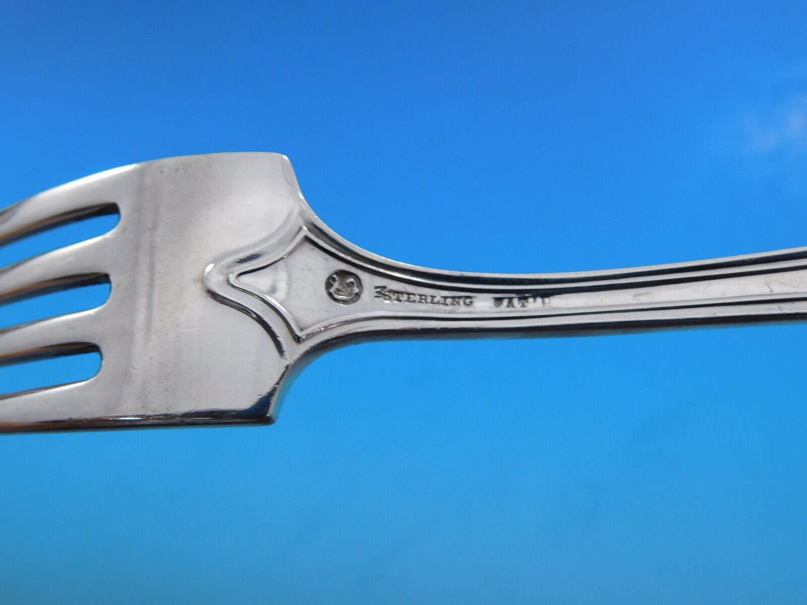 Argent sterling Ensemble de couverts en argent sterling Colfax par Durgin-Gorham 12 services 130 pièces Mono en vente