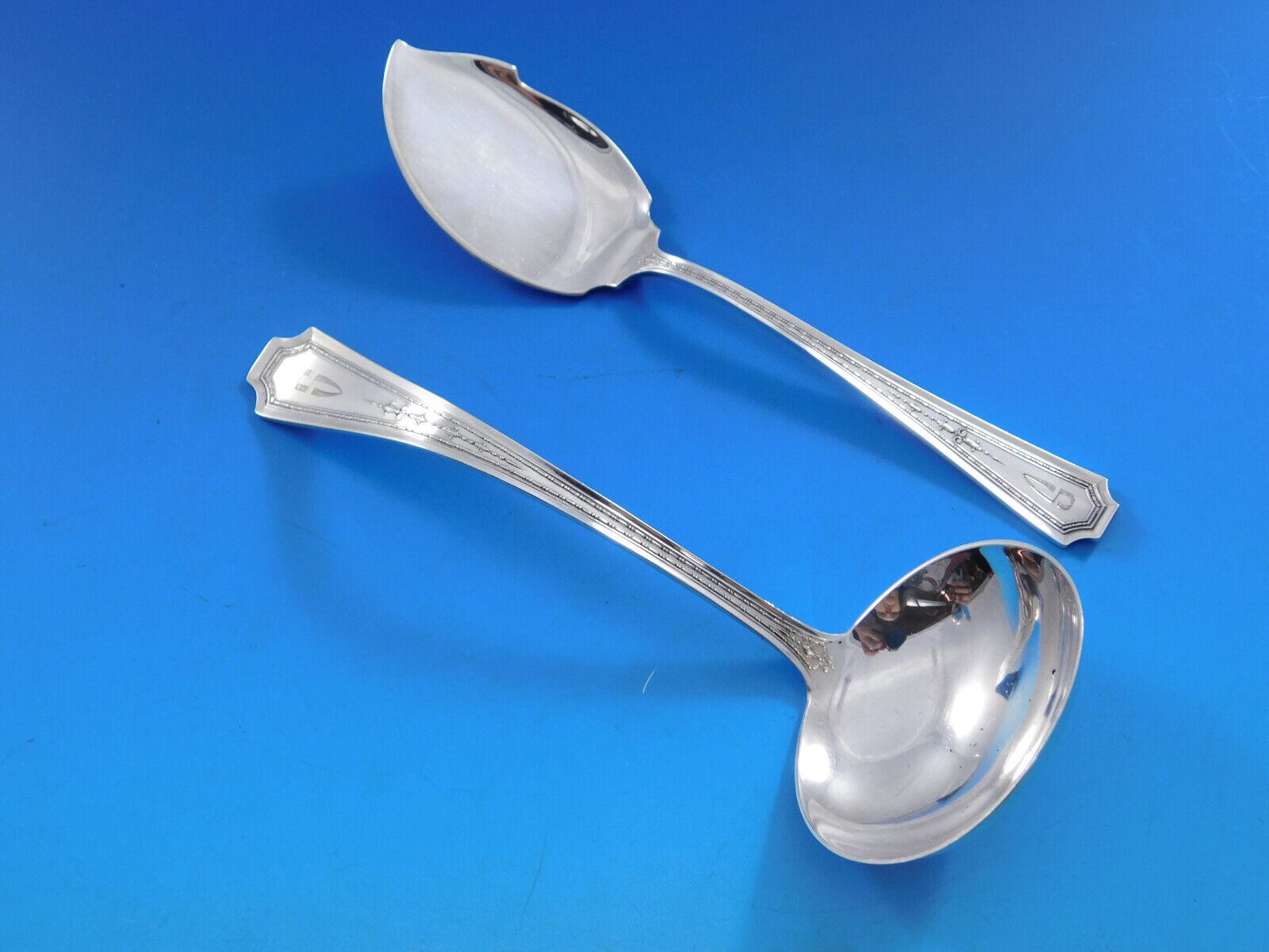 Ensemble de couverts en argent sterling Colfax par Durgin-Gorham 12 services 130 pièces Mono en vente 1