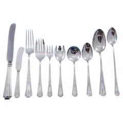 Ensemble de couverts en argent sterling Colfax par Durgin-Gorham 12 services 130 pièces Mono