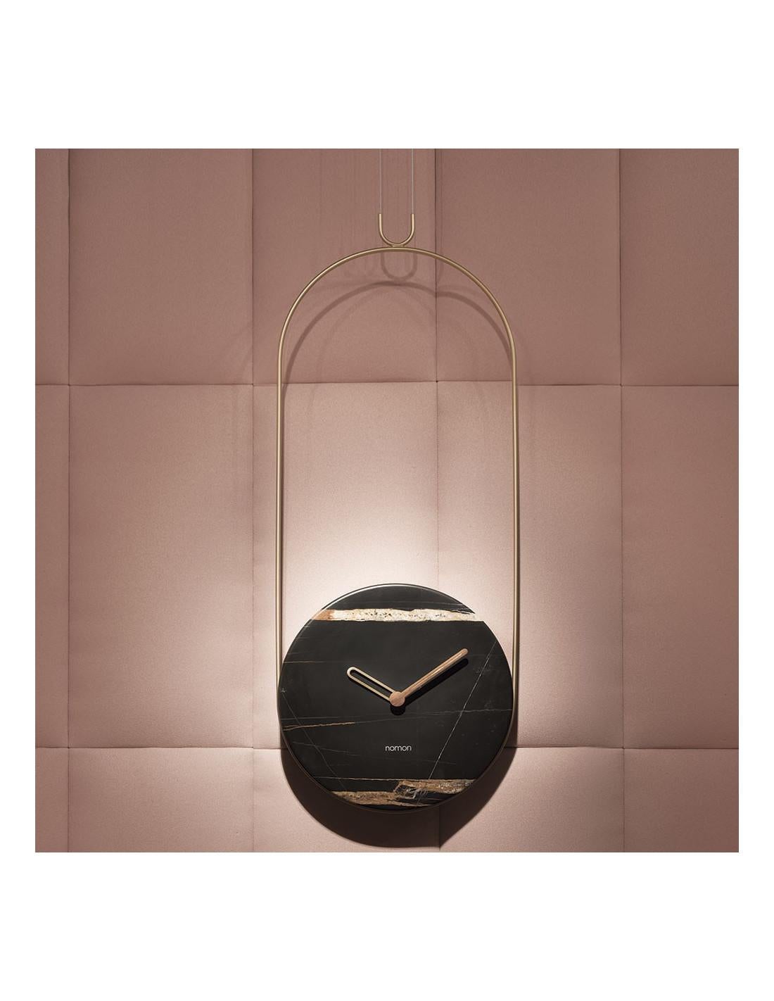 Contemporary Colgante Marble Wall Clock For Sale
