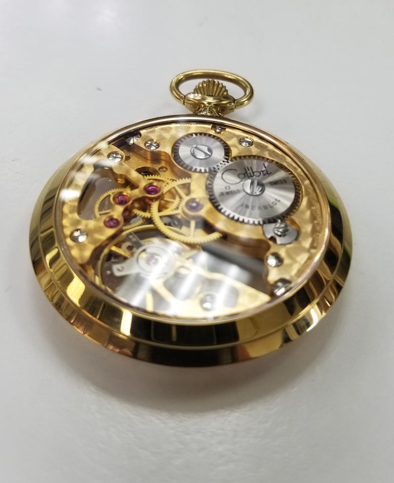 Colibri 17 Jewel Swiss Incabloc Skeleton Pocket Watch at 1stDibs