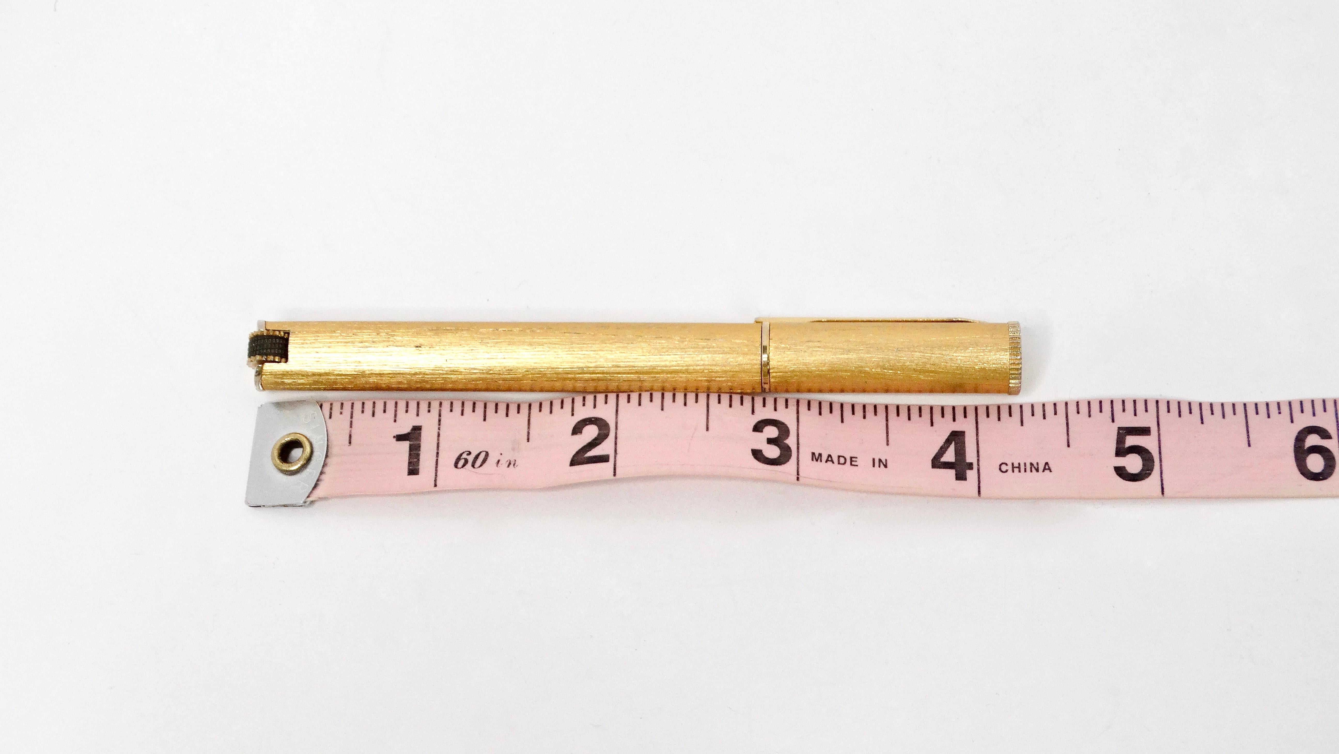 Colibri Gold-Tone Clip Pen-Style Refillable Butane Lighter 3