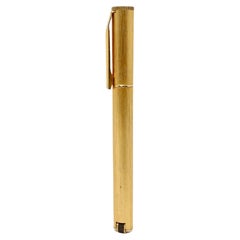 Vintage Colibri Gold-Tone Clip Pen-Style Refillable Butane Lighter