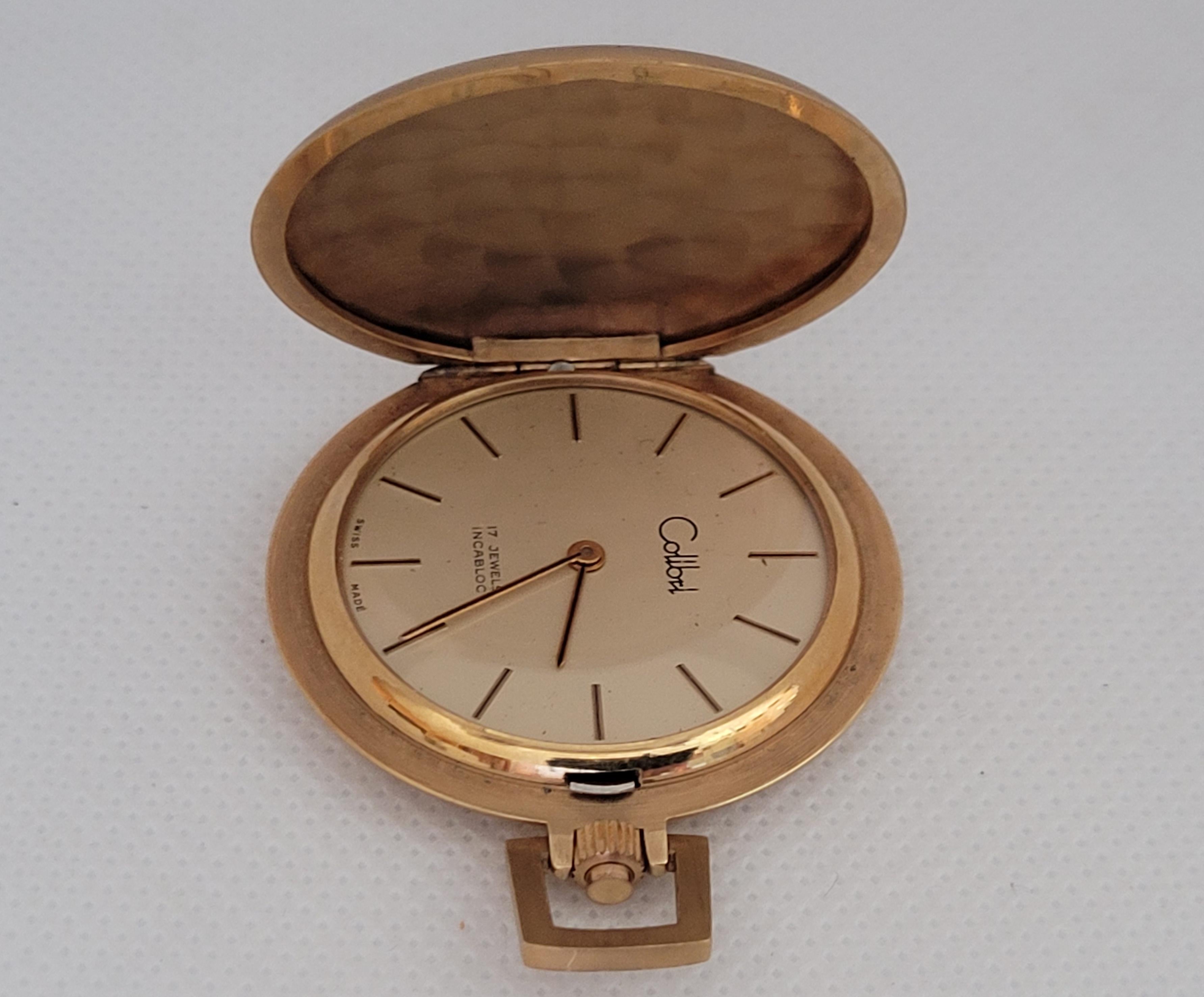 Modern Colibri Pocket Watch 1960s 17 Jewel Incabloc Working Swiss Made