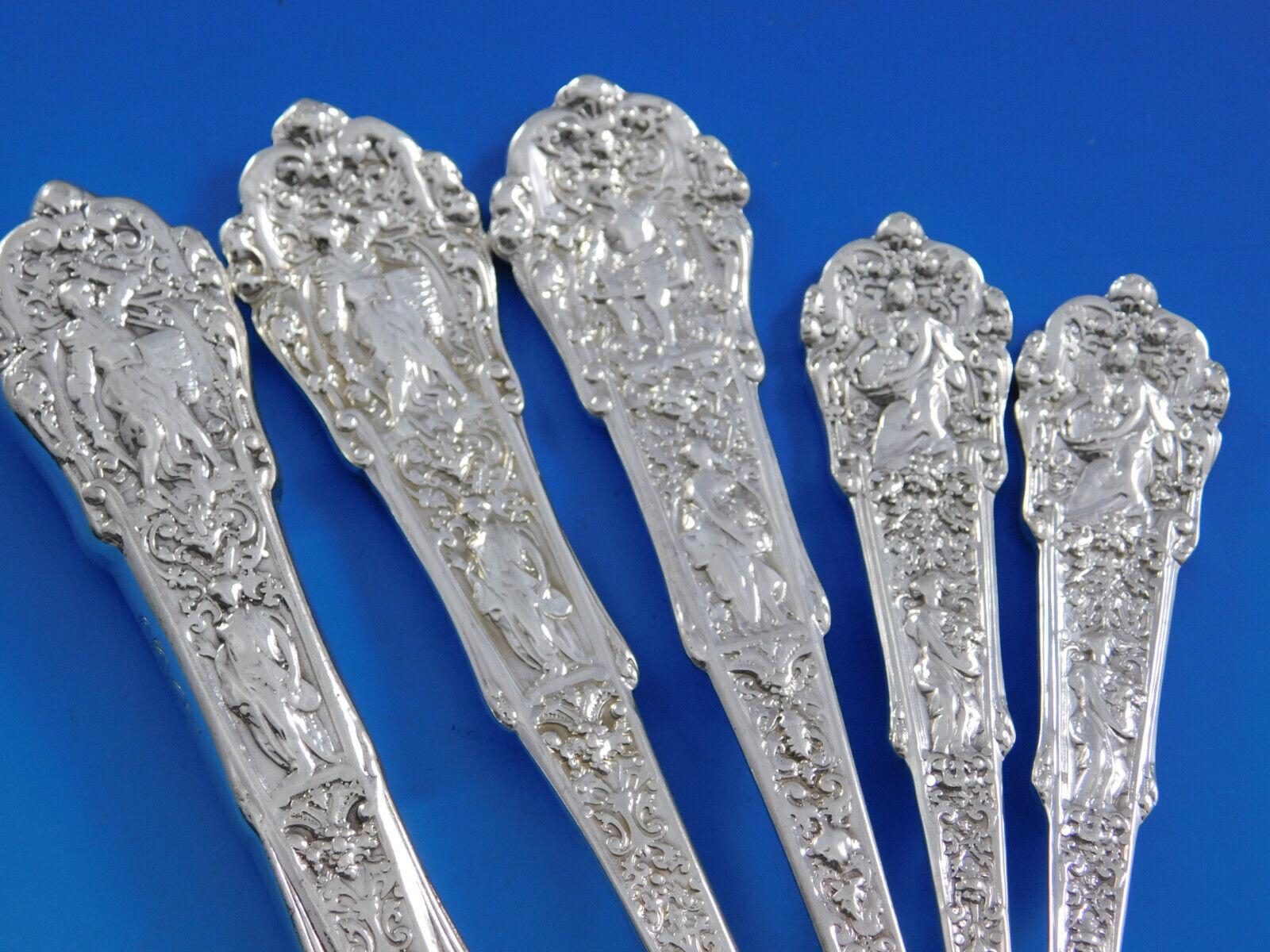 Coligni by Gorham Sterling Silver Flatware Set 12 Service 108 pcs Multi motif In Excellent Condition For Sale In Big Bend, WI