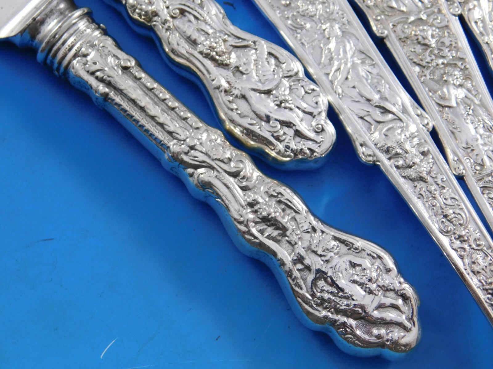 Coligni by Gorham Sterling Silver Flatware Set 56 pcs Multi motif Dinner in Box In Excellent Condition For Sale In Big Bend, WI