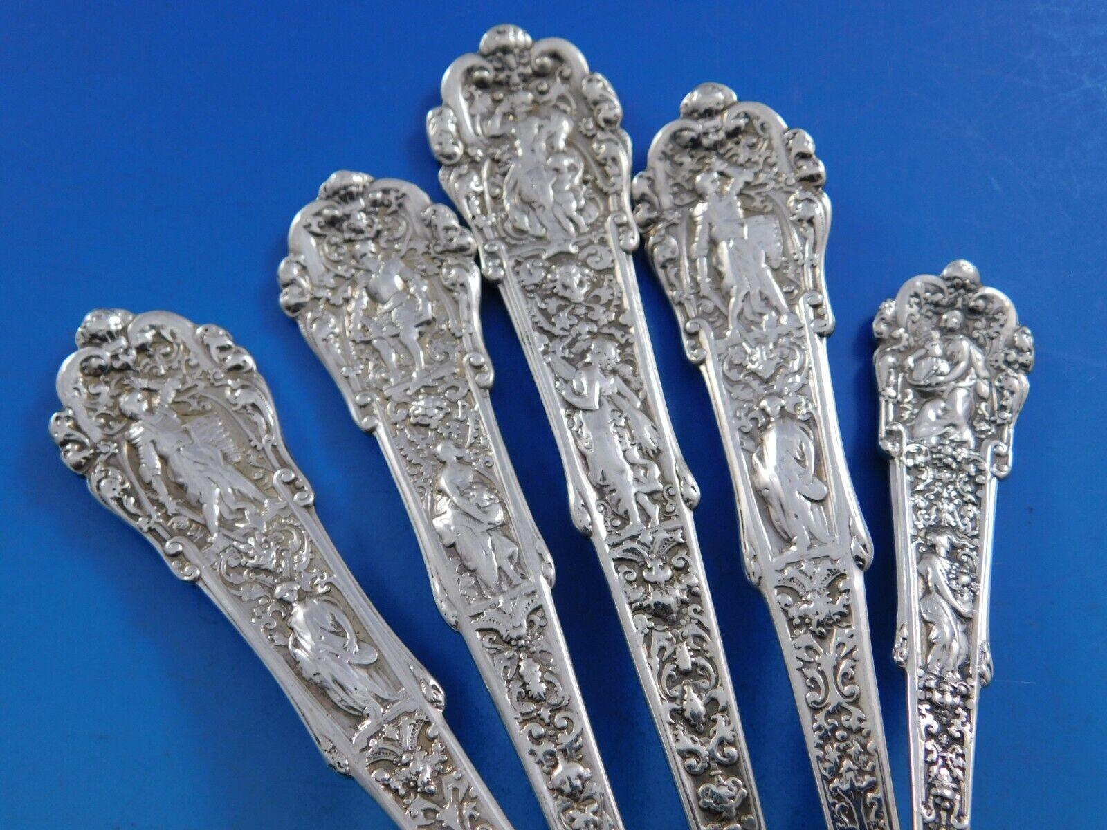 Coligni by Gorham Sterling Silver Flatware Set Service 144 pc Dinner Multi motif In Excellent Condition For Sale In Big Bend, WI