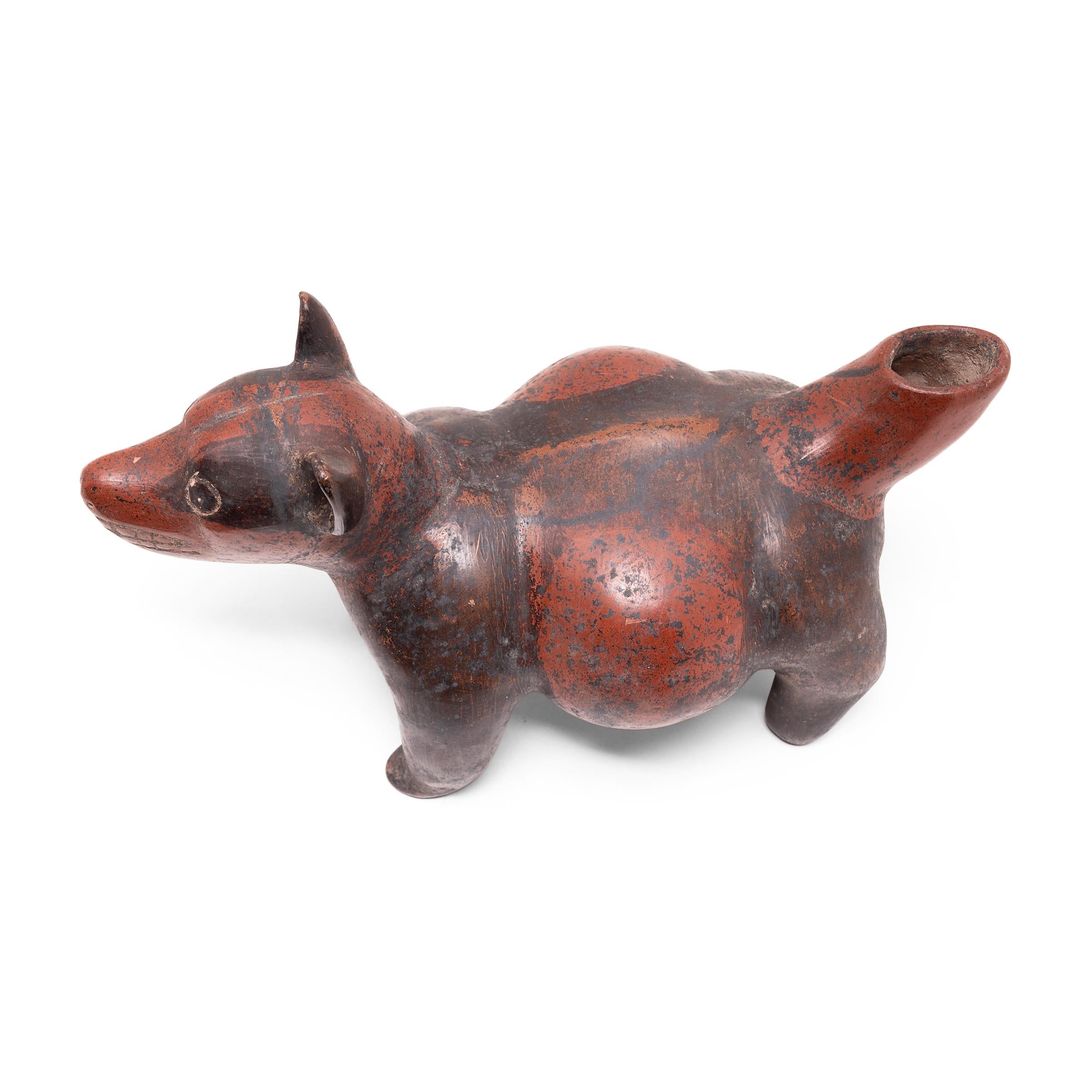 Colima Ceramic Dog Effigy Vessel, ca. 300 AD In Good Condition In Chicago, IL