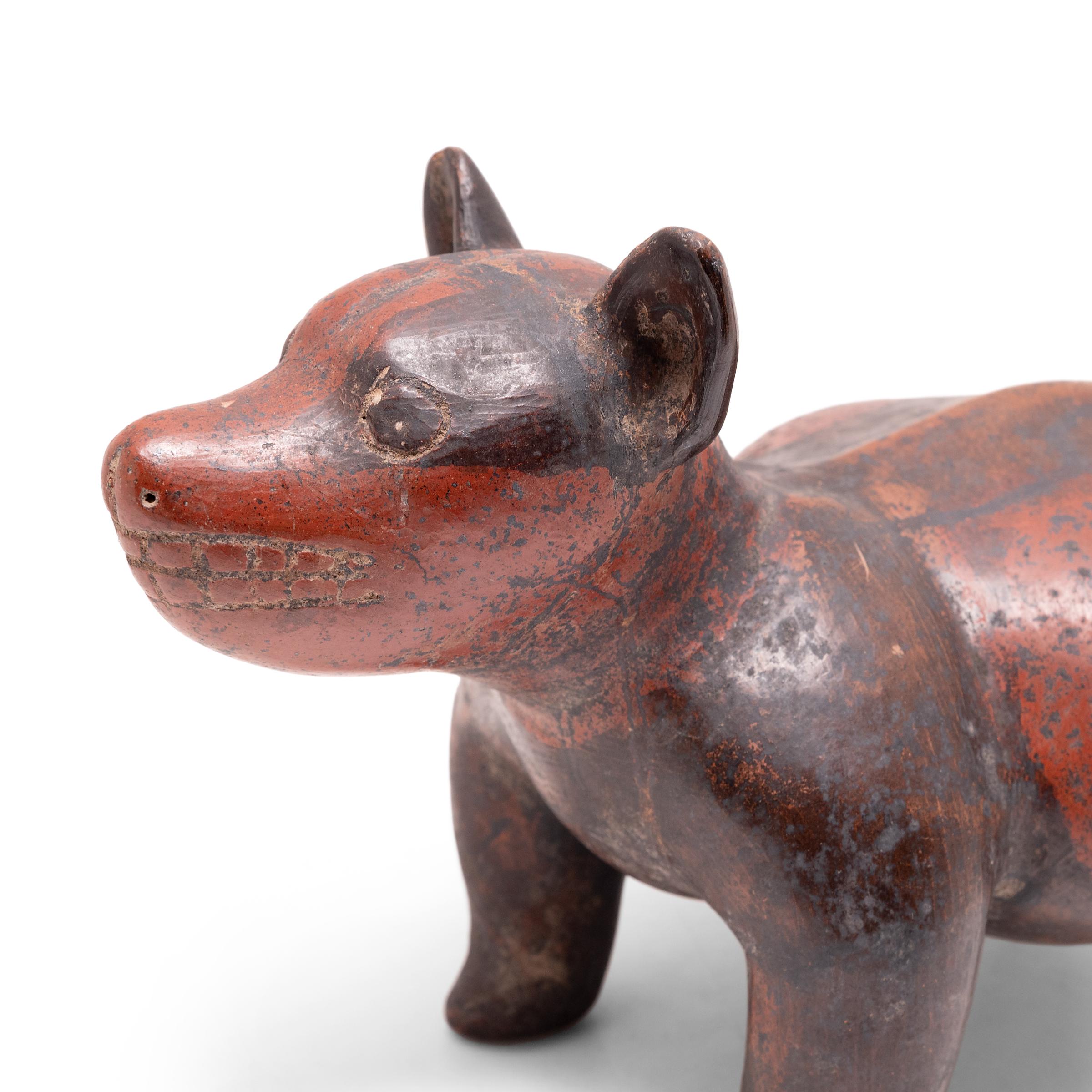 18th Century and Earlier Colima Ceramic Dog Effigy Vessel, ca. 300 AD