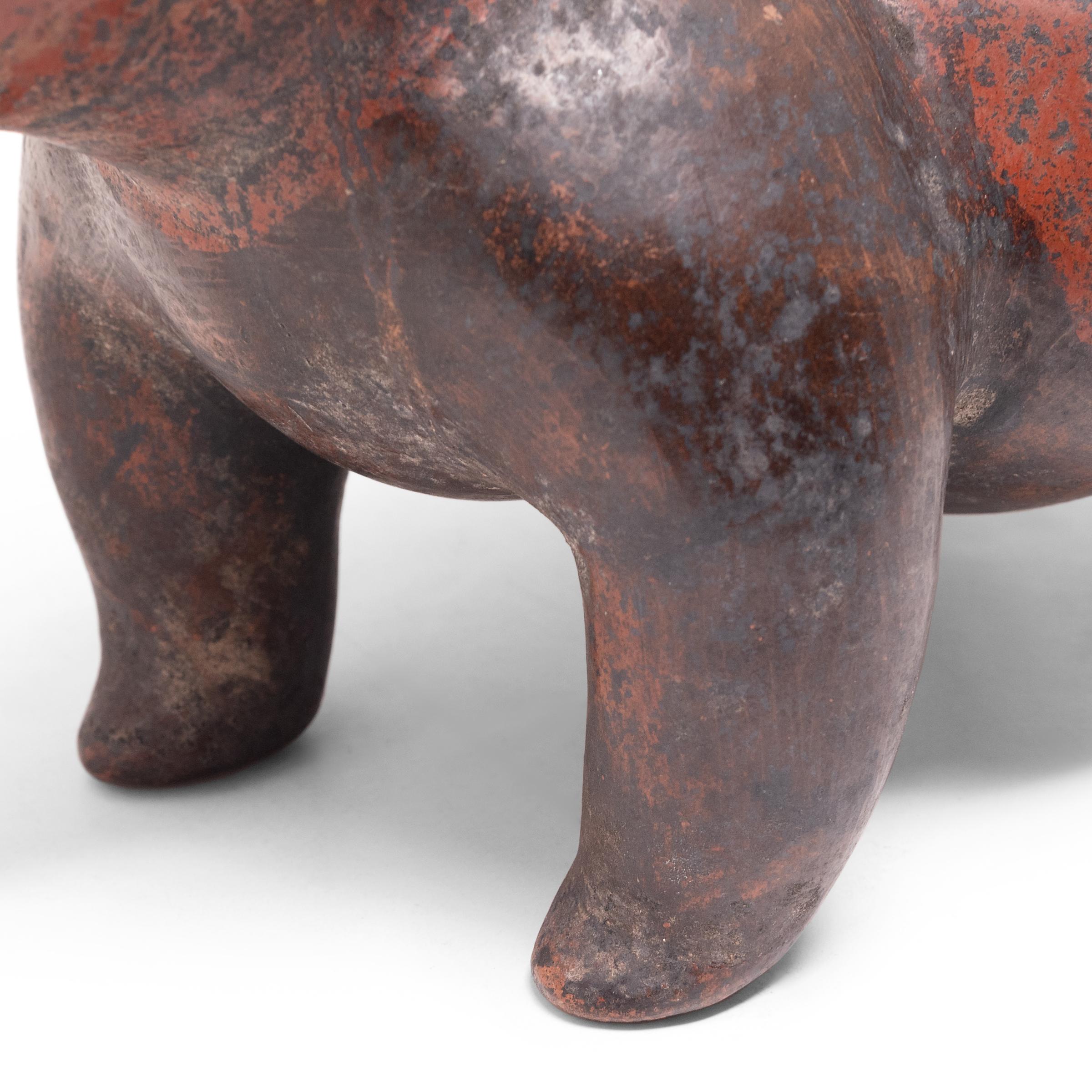 Earthenware Colima Ceramic Dog Effigy Vessel, ca. 300 AD