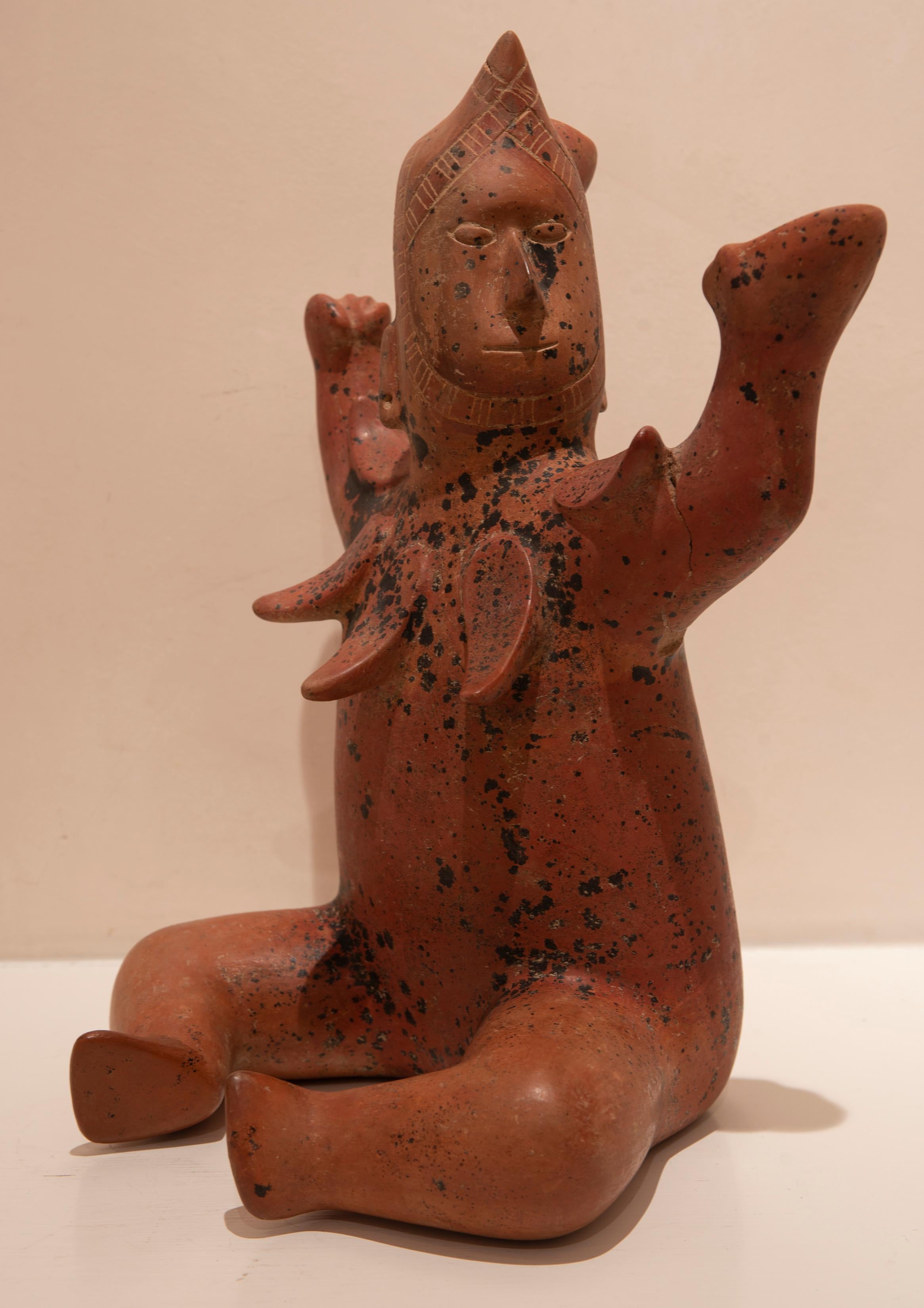 Seated ceramic figure, Colima, MX.