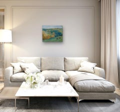 Across the fields, Landschaftsmalerei, Stillleben, Originalkunst