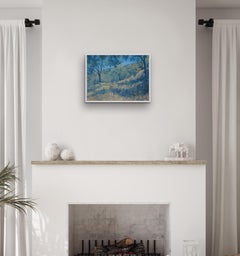 Almond-Bäume, Schafe, Südspanien, Original-Landschaftsgemälde, Tier, Feld