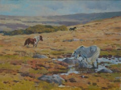 Dartmoor automne - Peinture à l'huile originale, art abordable, art de paysage