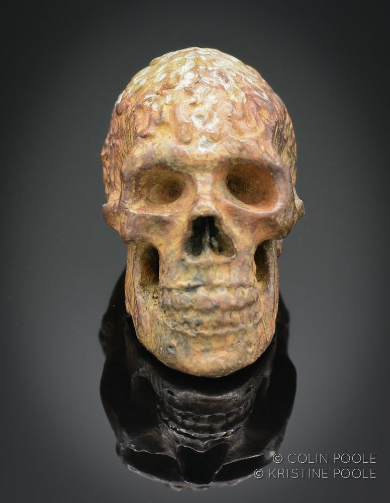 "Human Talisman Skull" Bronze Sculpture