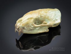 "Mink Talisman Skull" Bronze Sculpture