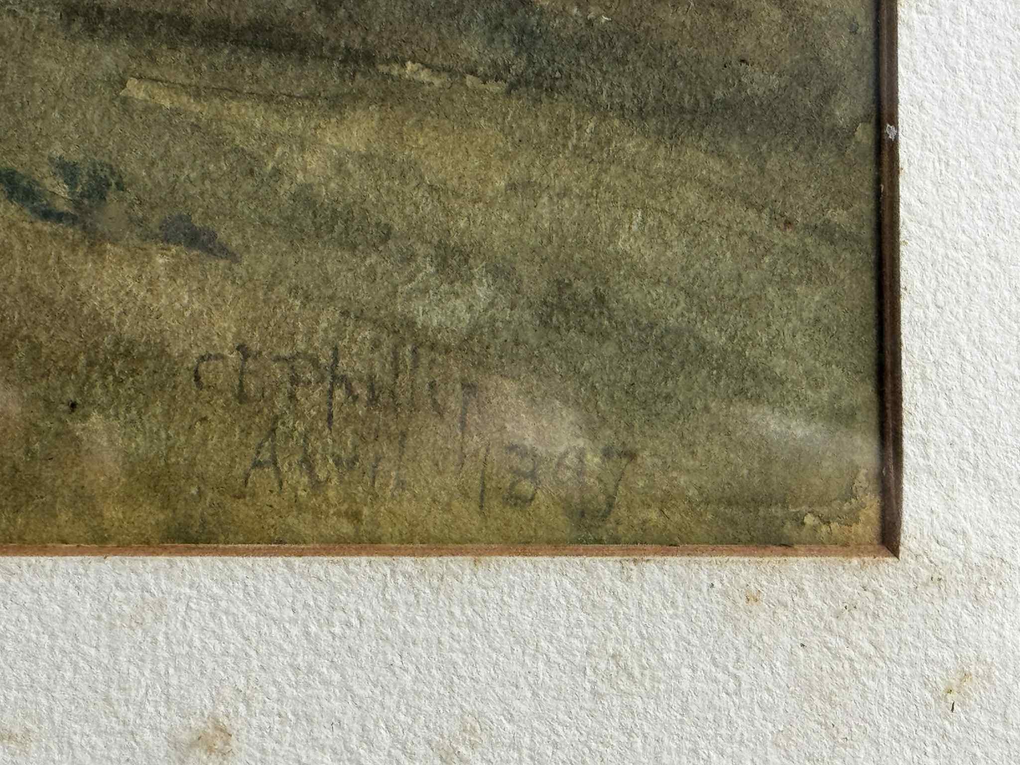 Magnifique aquarelle de montagnes enneigées au printemps à Glen Spean, en Écosse, par Colin Bent Phillips. Aquarelle sur papier, signée et datée en bas à droite. Au verso, étiquette d'exposition du Club Alpin de Londres.

Élu associé de la Royal