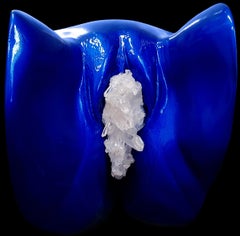 "Blue Morphos" Figurative Sculpture 8.5 x 7.5 in Ed. of 5 by Colin Burn