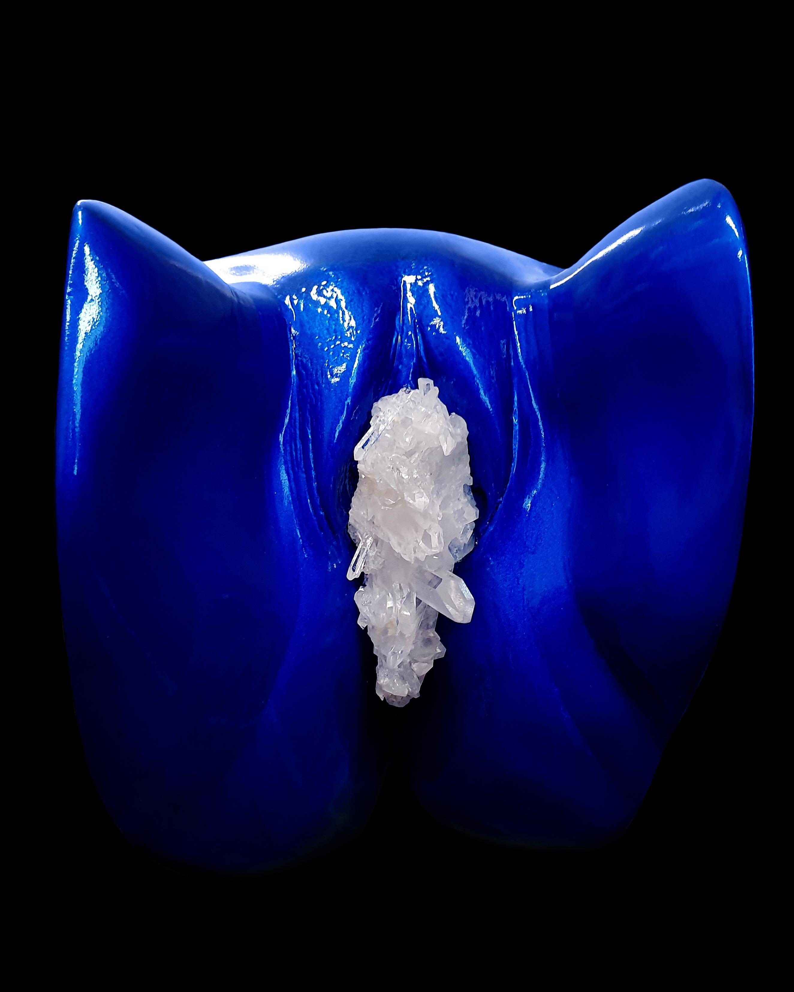 "Blue Morphos" Figurative Sculpture 8.5 x 7.5 in Ed. of 5 by Colin Burn