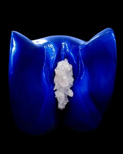 "Blue Morphos" Figurative Sculpture 8.5 x 7.5 in Ed. of 5 by Colin Burn