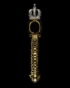 "Kings Remains" 24K Gold Sculpture 8 x 2 in Ed. of 10 by Colin Burn